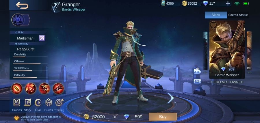 ❗Granger - Bardic Whisper Skin | 20% OFF in-game value❗