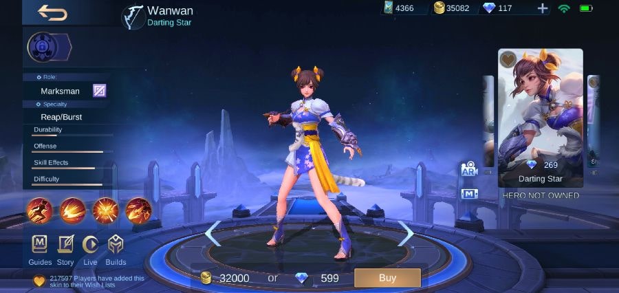 ❗️Wanwan - Darting Star Skin | 20% OFF In-game value❗️